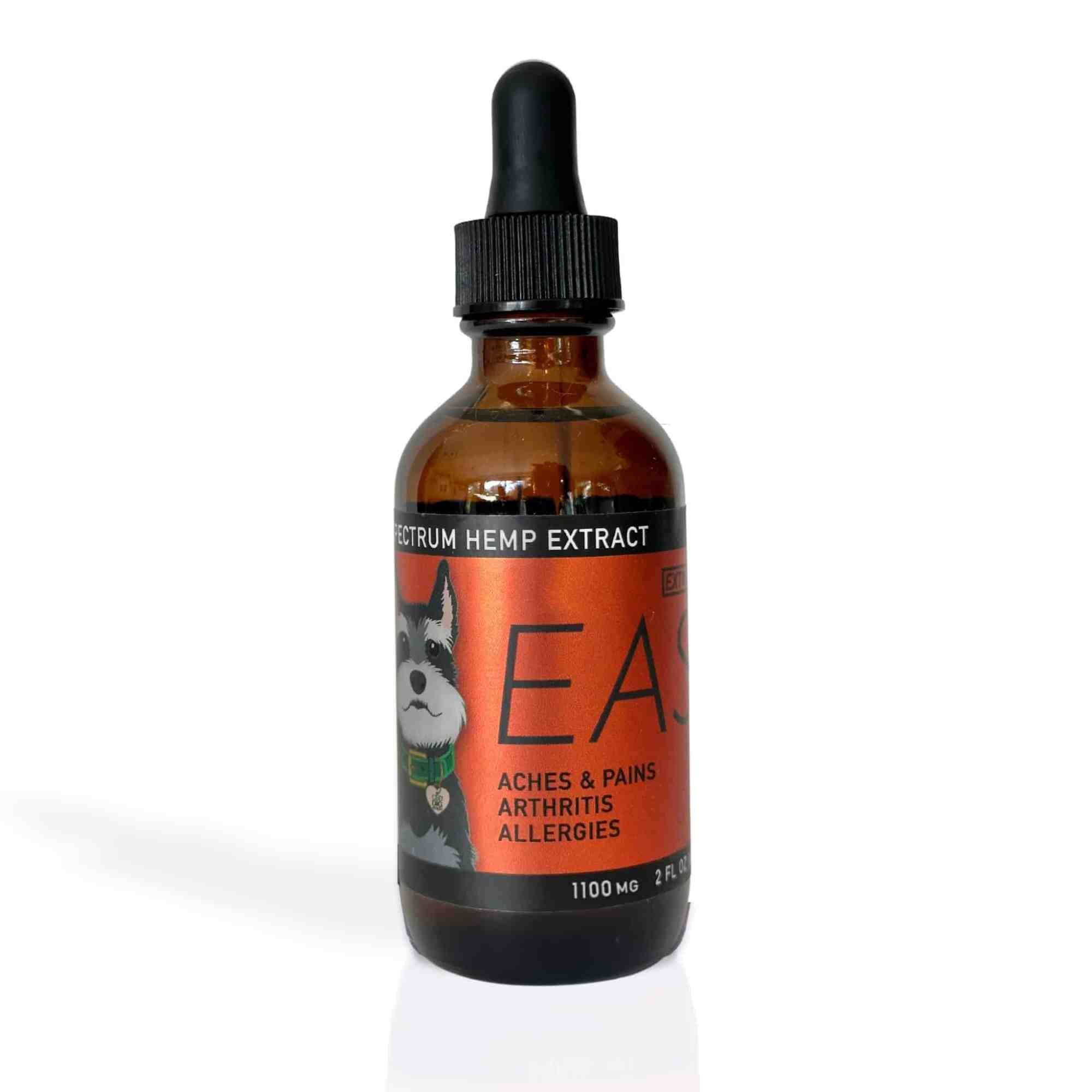 CBD Dog Health EASE Full Spectrum Hemp Ectract Extra Strength 1100mg in 2 oz bottle