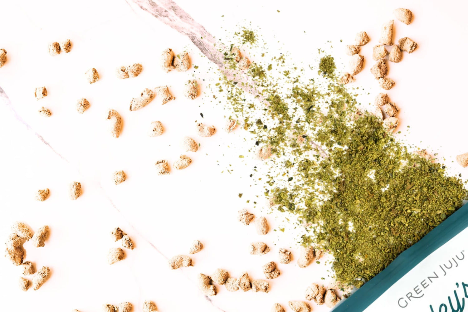 Green Juju Treats and freeze dried raw blend powder