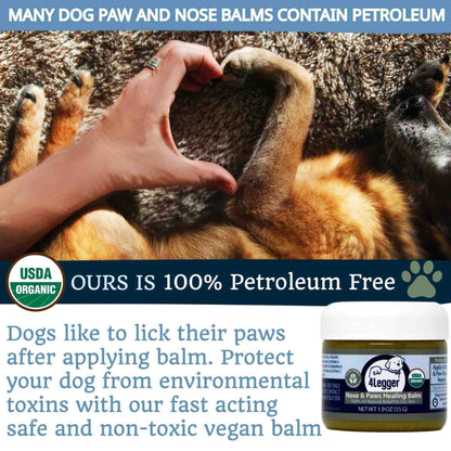 4-legger healing balm usda certified organic healing balm for dog nose and paw pads - petroleum free