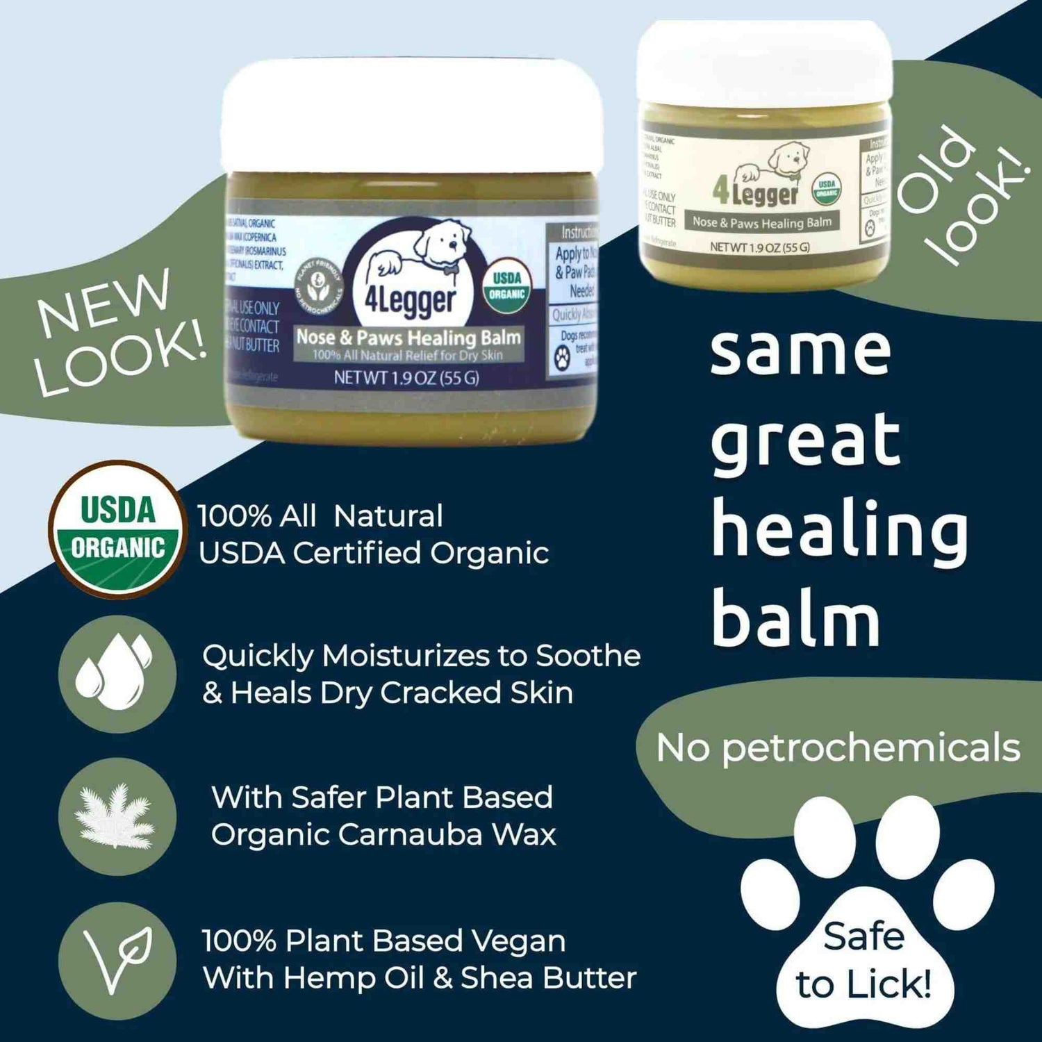4-legger healing balm usda certified organic healing balm for dog nose and paw pads new look and benefits