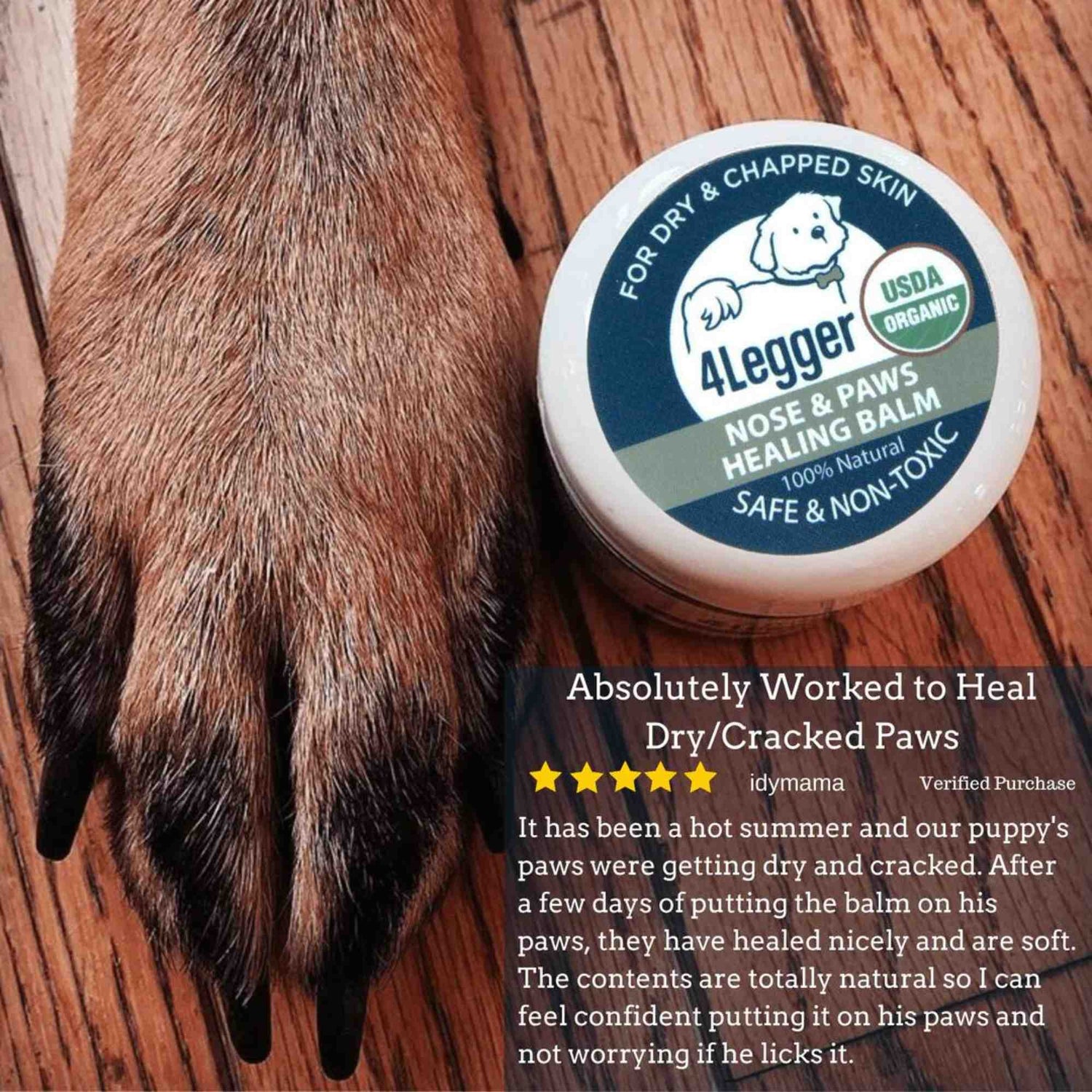 4-legger healing balm usda certified organic healing balm for dog nose and paw pads review