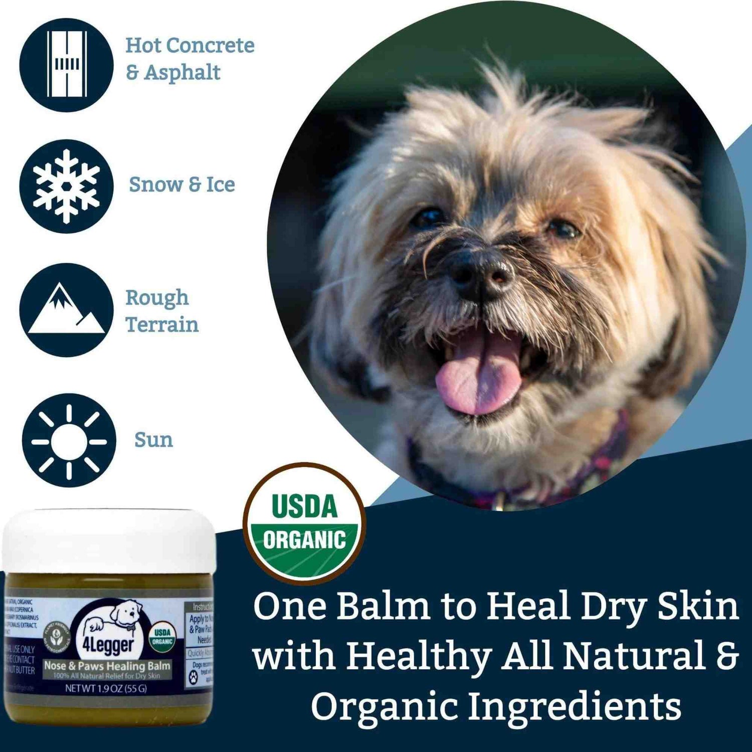 4-legger healing balm usda certified organic healing balm for dog nose and paw pads what it&