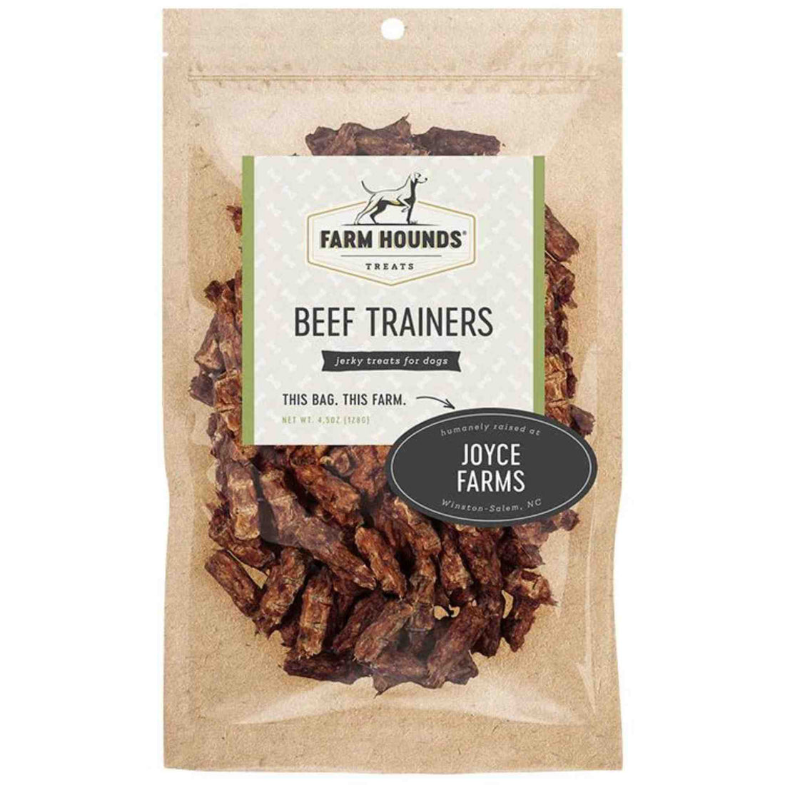 Beef Trainers by Farm Hounds 4.5oz front of bag