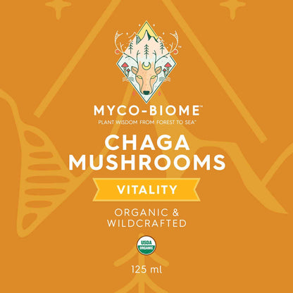 Chaga Mushroom Tincture Adored Beast Myco-Biome Label
