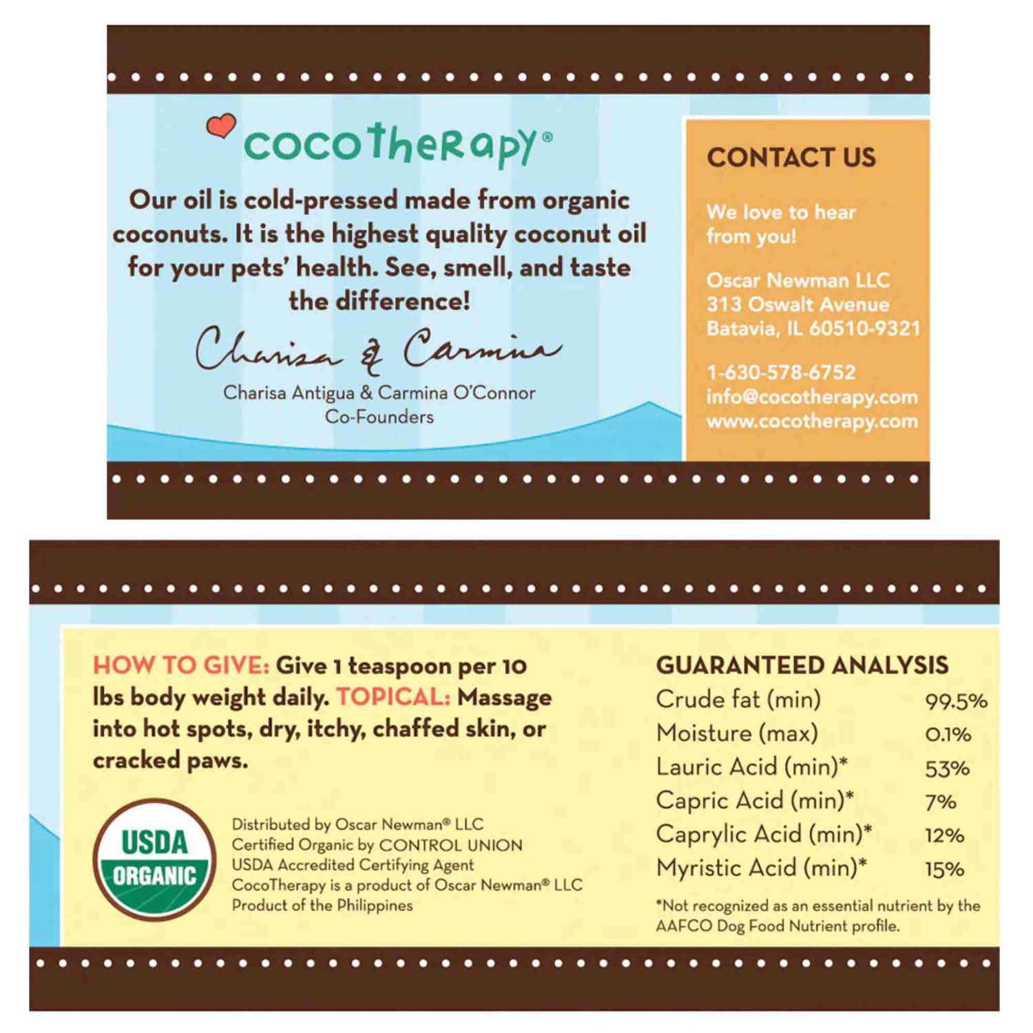 Virgin Coconut Oil - USDA Certified Organic Coconut Oil