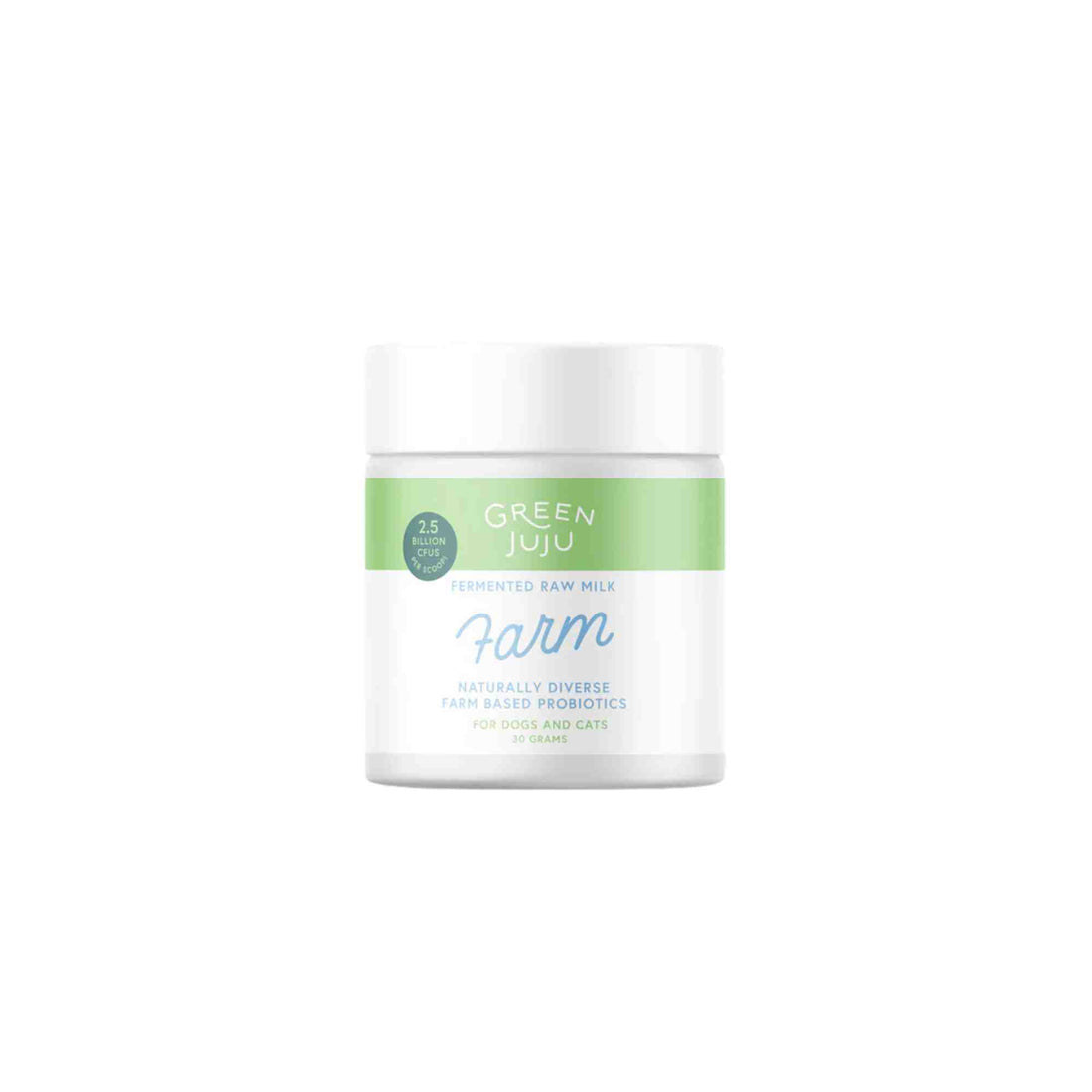 Farm-Fermented Raw Milk with Naturally Diverse Farm Based Probiotics by Green Juju for Dogs and cats in a 30g jar