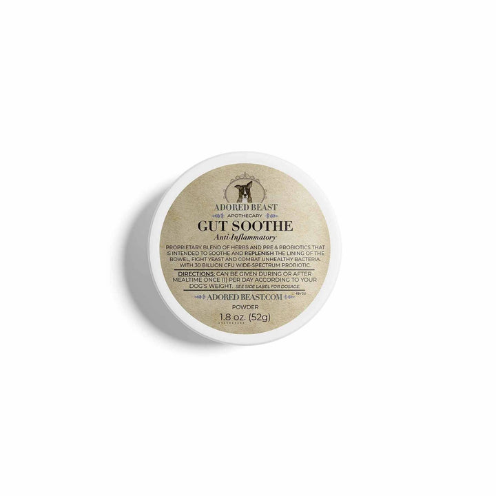 Gut Soothe pre and probiotic with soothing herbs for dogs with sensitive digestion