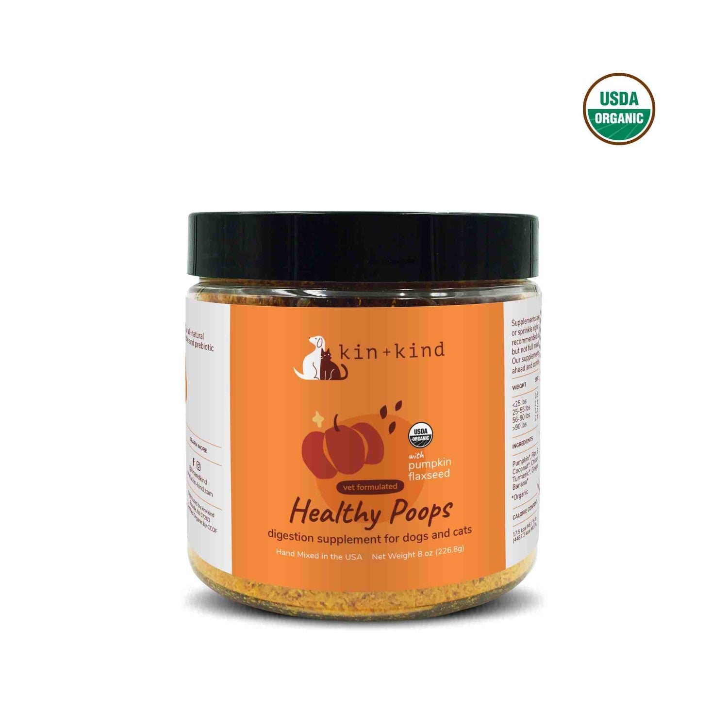 Healthy Hip and Joint - Front of Jar 4 oz jar with coconut and turmeric by Kin and Kind