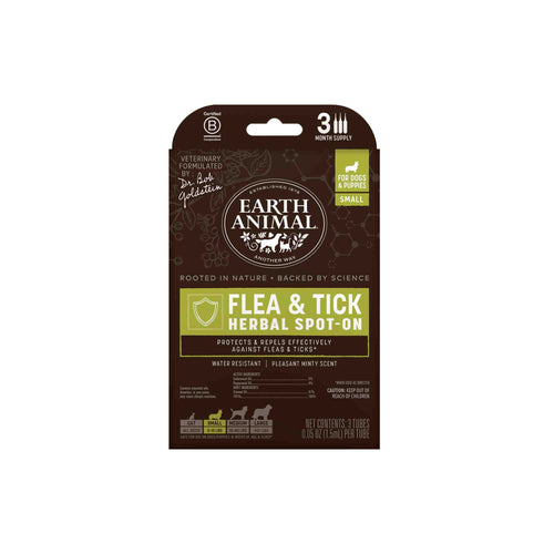 Earth Animal Herbal Flea and Tick Spot-On for dogs, front of box