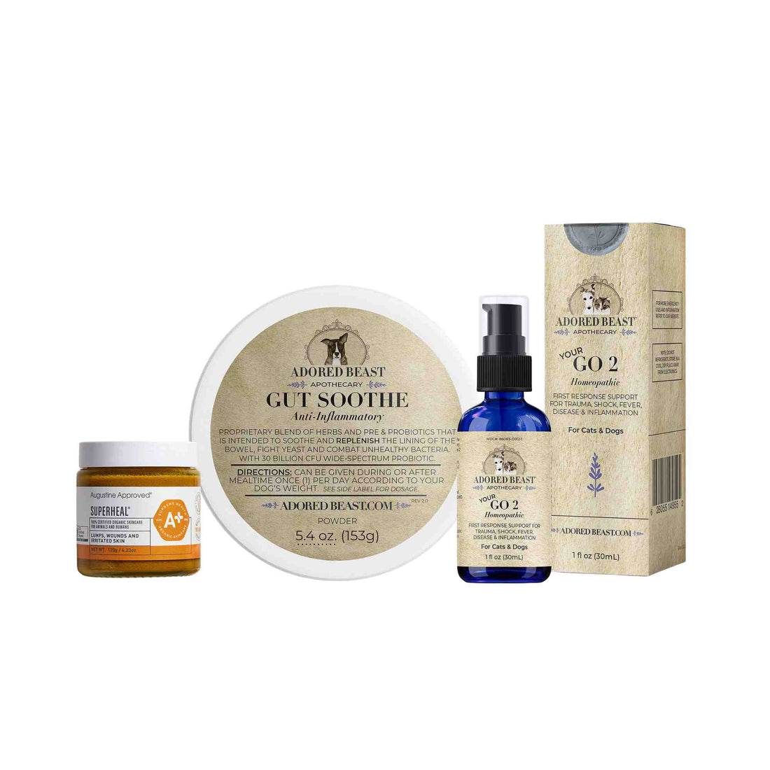 Holistic First Aid Kit Featuring Gut Soothe, Super Heal, &amp; Your Go 2