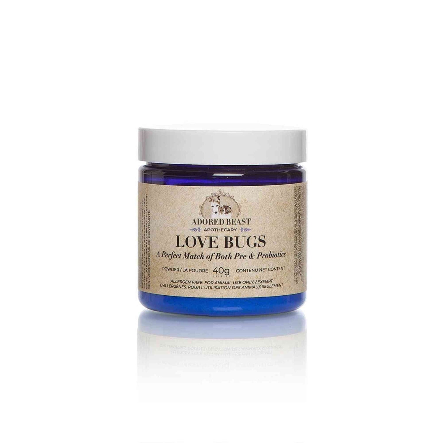 Love Bugs Probiotic 40g Adored Beast jar