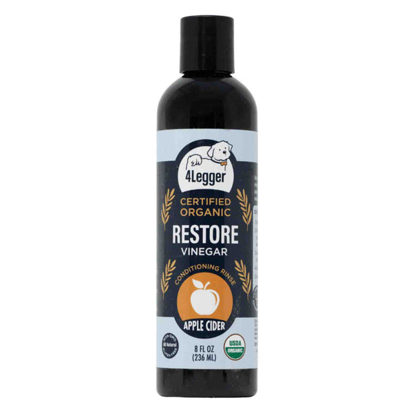 4-Legger RESTORE Organic Apple Cider Vinegar Conditioning Rinse for dogs, 8 oz bottle