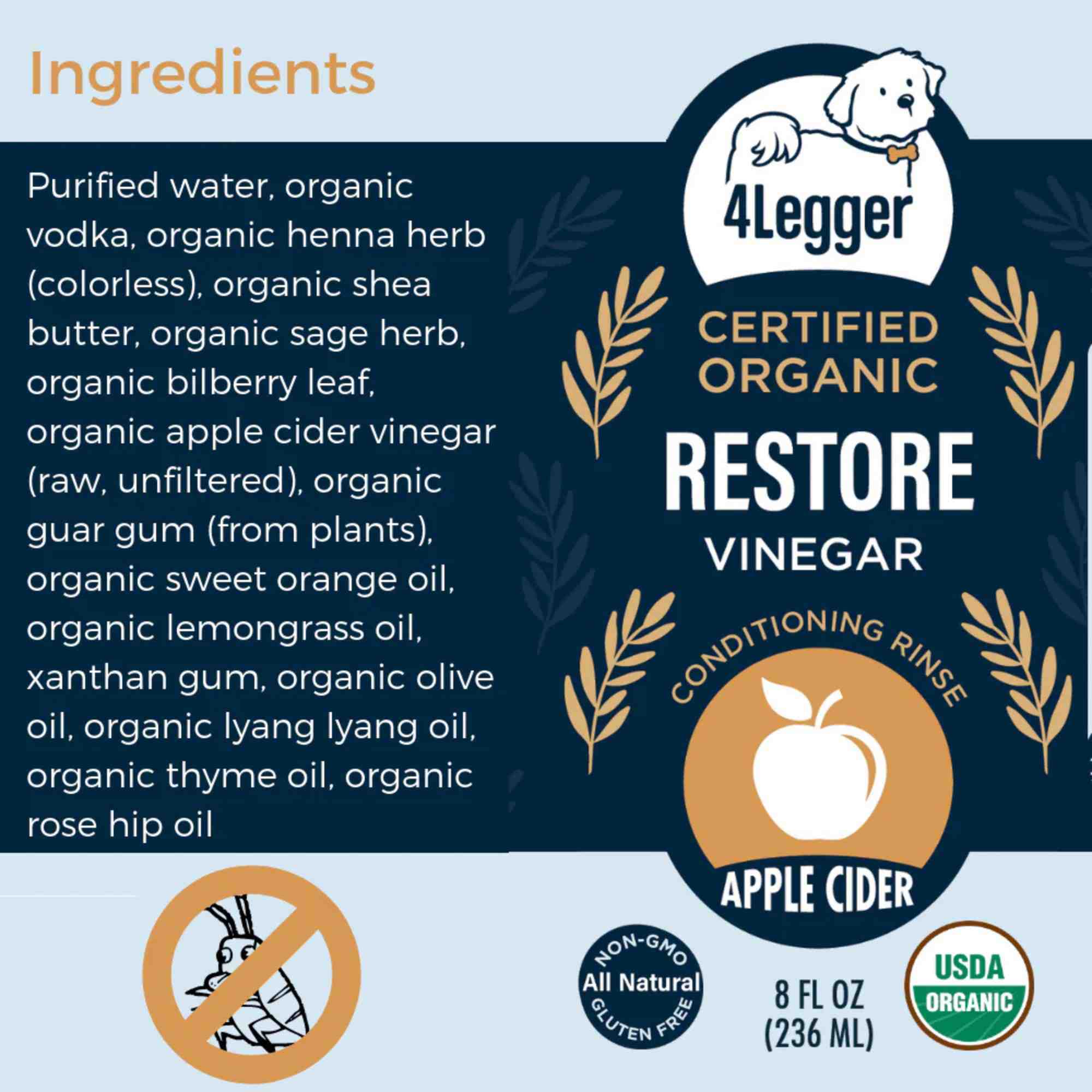 RESTORE Organic Apple Cider Vinegar Conditioning Rinse