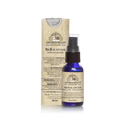 Rebalancer - Adored Beast - 30ml - Homeopathic Remedy. Assist in the removal of associated vaccine side effects without removing any vaccine benefits