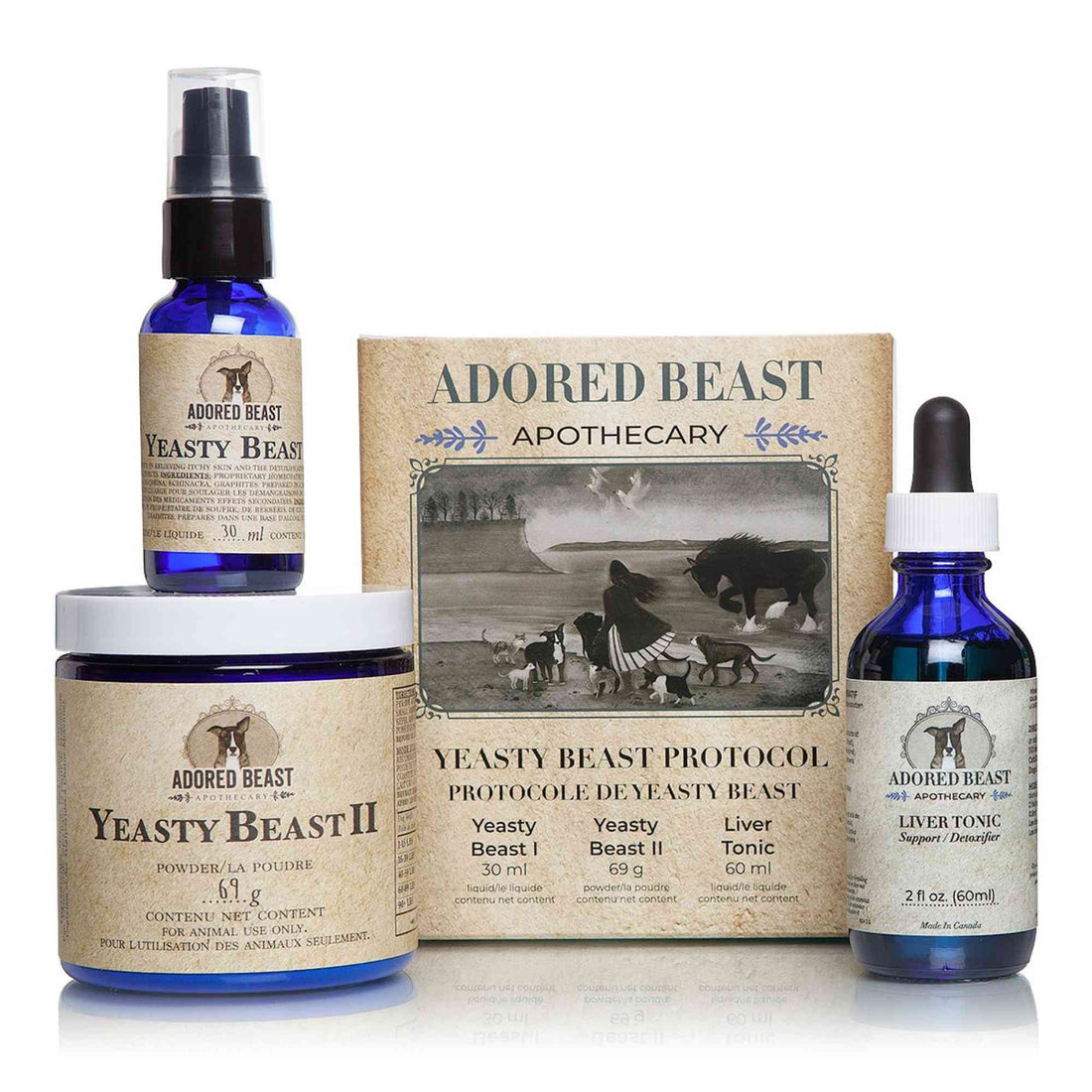 Yeasty Beast Protocol 3 product kit for Dogs Adored Beast