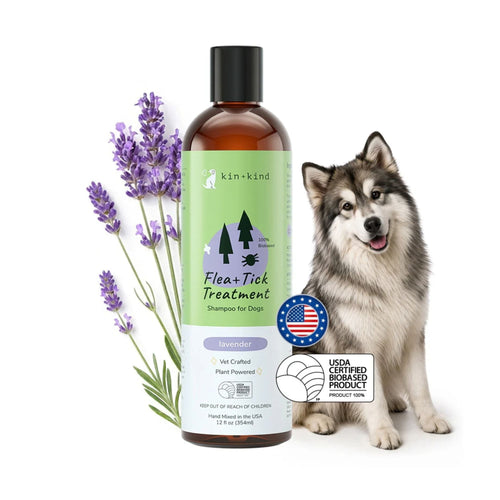 Kin+Kind Flea+Tick Lavender Shampoo for dogs