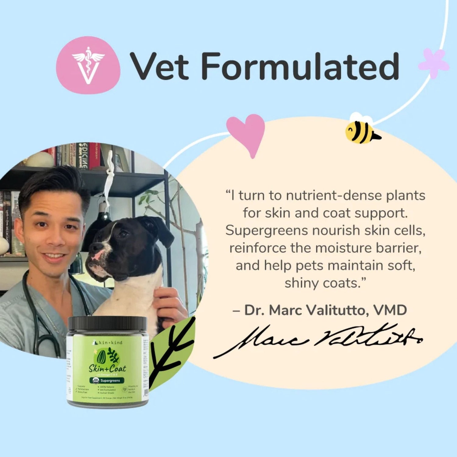 kin+kind Skin + Coat vet formulated